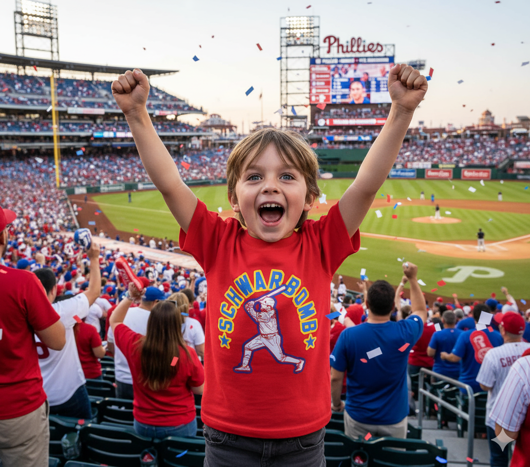 Kyle Schwarber "Schwarbomb" Retro T-Shirt | Philadelphia Phillies Baseball Tee