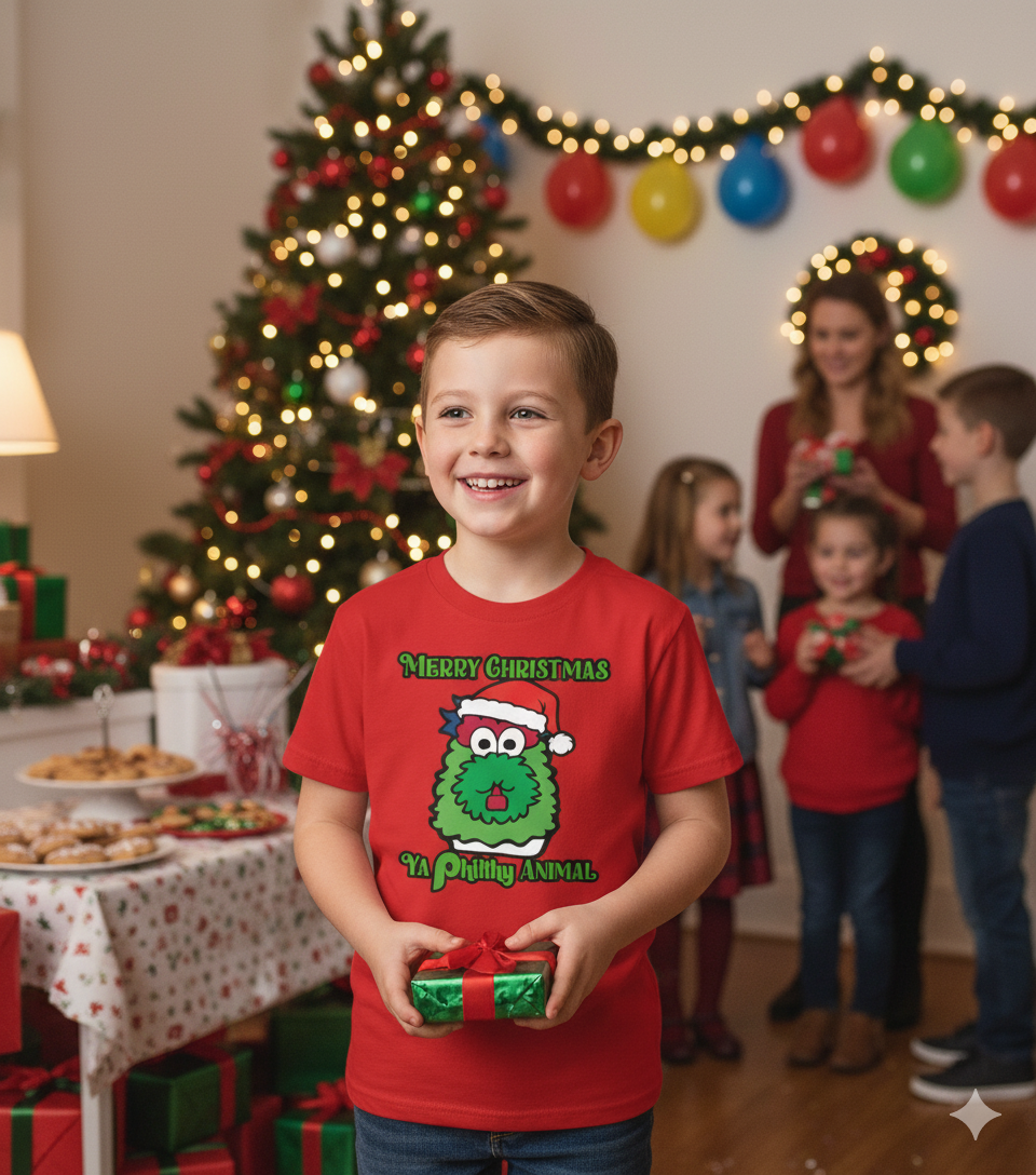 Merry Christmas Ya Filthy Animal Phillies Phanatic Holiday T-Shirt