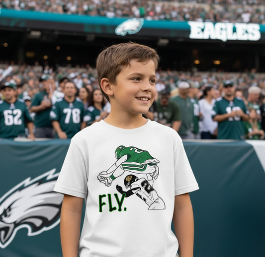 Saquon Barkley Eagles "FLY" Hurdle T-Shirt | Philadelphia Football Tee