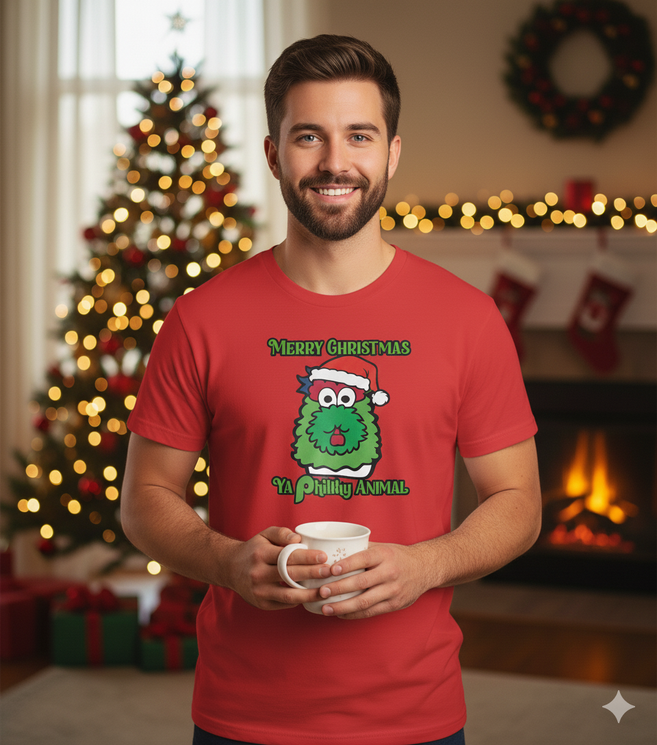 Merry Christmas Ya Filthy Animal Phillies Phanatic Holiday T-Shirt