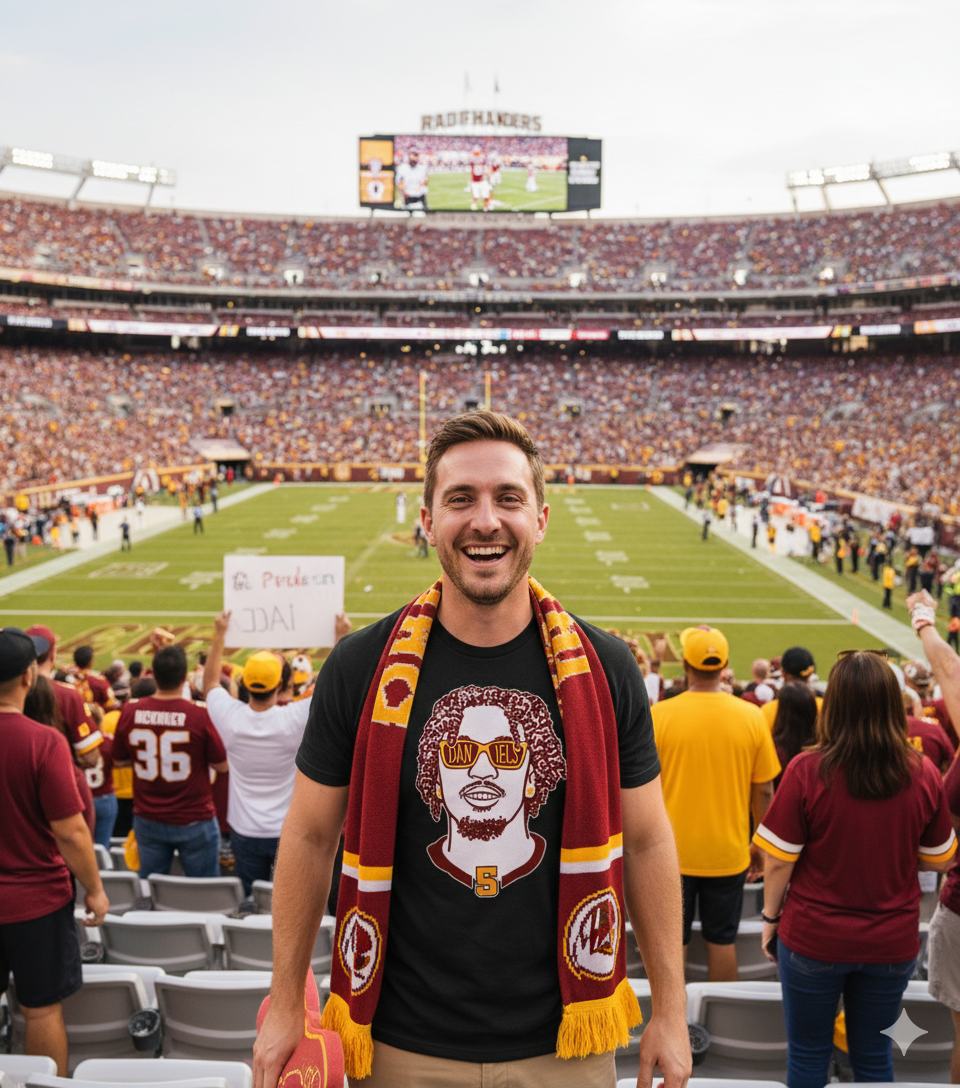 Jayden Daniels "Shades" Graphic Tee | Washington Football Fan Shirt